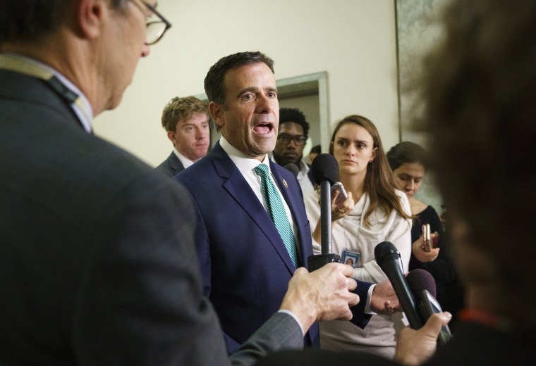 Rep. John Ratcliffe speaks to media on Capitol Hill in October.