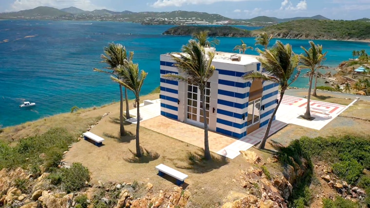 A small building on the opposite end of the Caribbean island estate of Jeffrey Epstein on Little St. James.