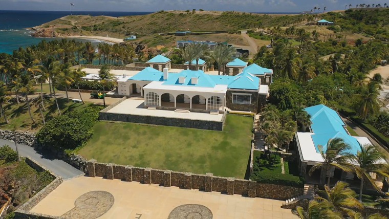 The main residence on Little St. James, the island owned by Jeffrey Epstein in the Caribbean.