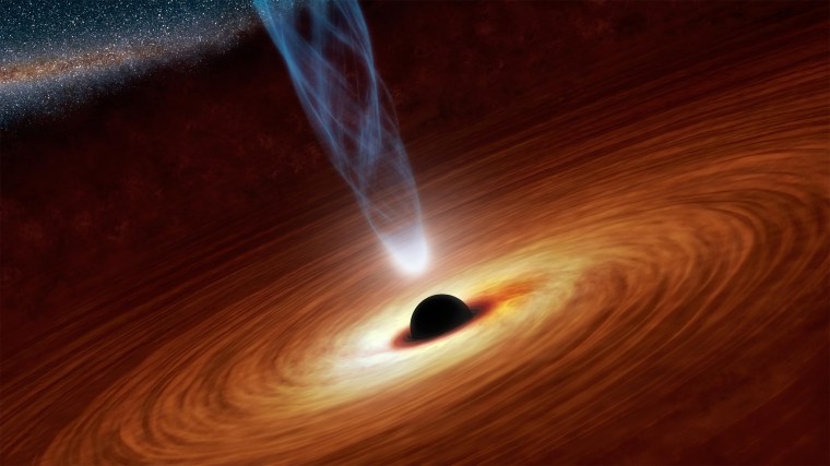 Image: An artist's rendering of a supermassive black hole