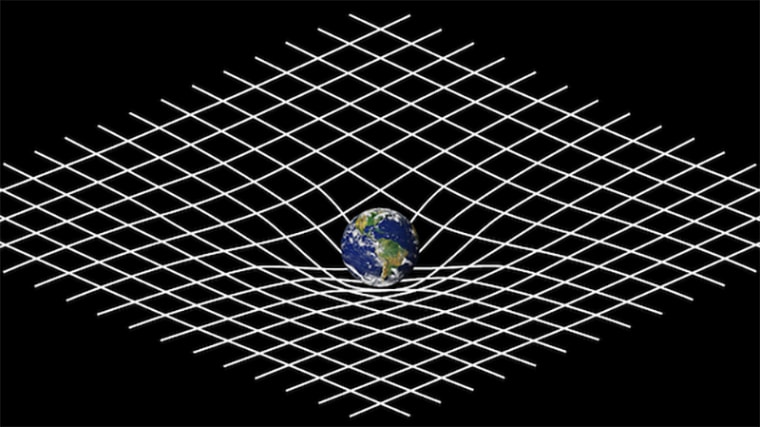 Image: Earth warps space, time