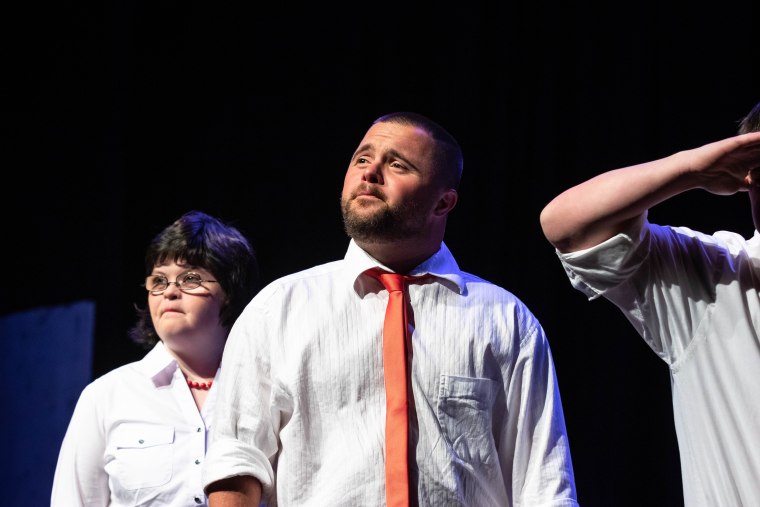 Audrey Costilow and Nick Doyle are two members of the Improvaneers, an improv group made up exclusively of people with Down syndrome. 