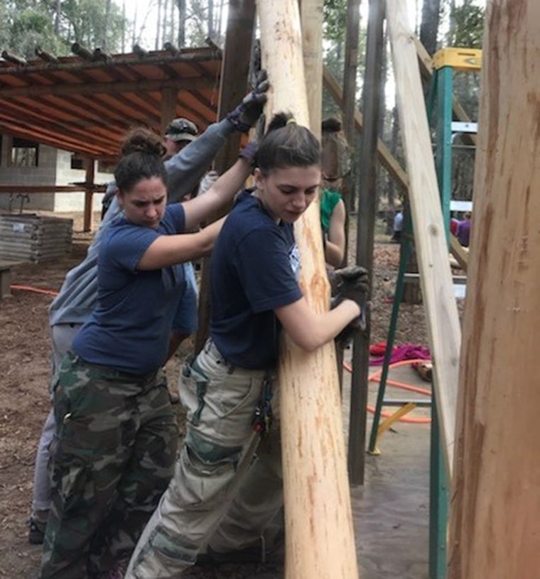 Carmen Rossmann adapted to working and living outside at Eckerd Connects: E-Nini-Hassee Outdoor Therapeutic School for Girls in Florida.