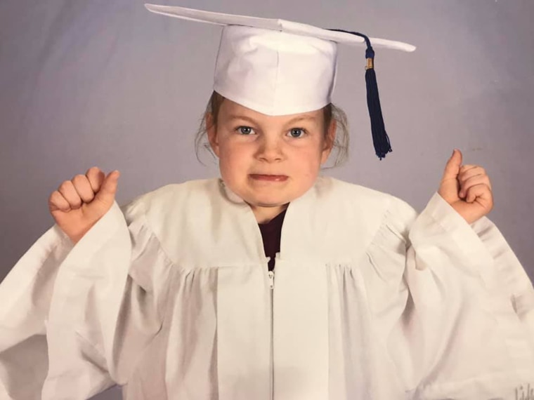 "Nailed it!" Tamara Reese said of her daughter Campbell's preschool graduation photo.