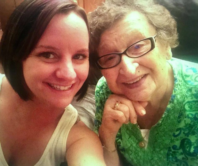 Megan Schofield and her grandmother. 