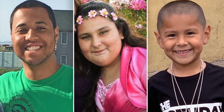 From left, Trevor Irby, Keyla Salazar, 13, and Stephen Romero, 6, were killed in the shootings at the Gilroy Garlic Festival.