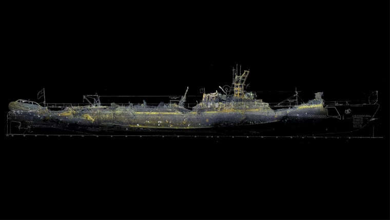 A 3D reconstruction of the USS Grunion, which sank in 1942.