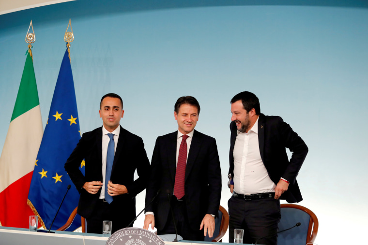 Image: Luigi Di Maio Giuseppe Conte Matteo Salvini