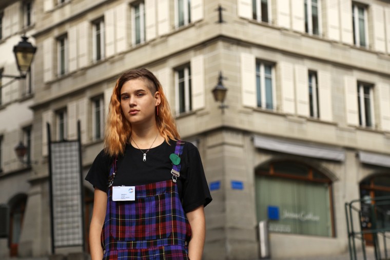 Image: Isabelle Axelsson of Sweden has been walking out class weekly since December 2018 as part of the Fridays For Future strikes against climate change.