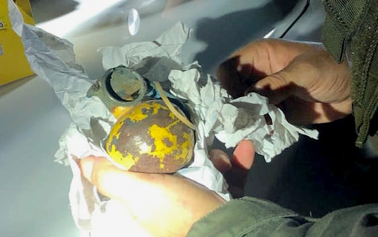 Image: Donald Reid Jr. told deputies that he had a \"live\" grenade in his car during a traffic stop in Florida on Aug. 10, 2019.