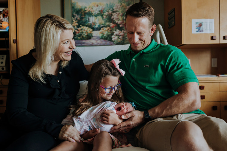 Stacey and Ryan Skrysak welcomed a rainbow baby, daughter Piper Avery, on August 11, after losing 2 of their triplets in 2013.