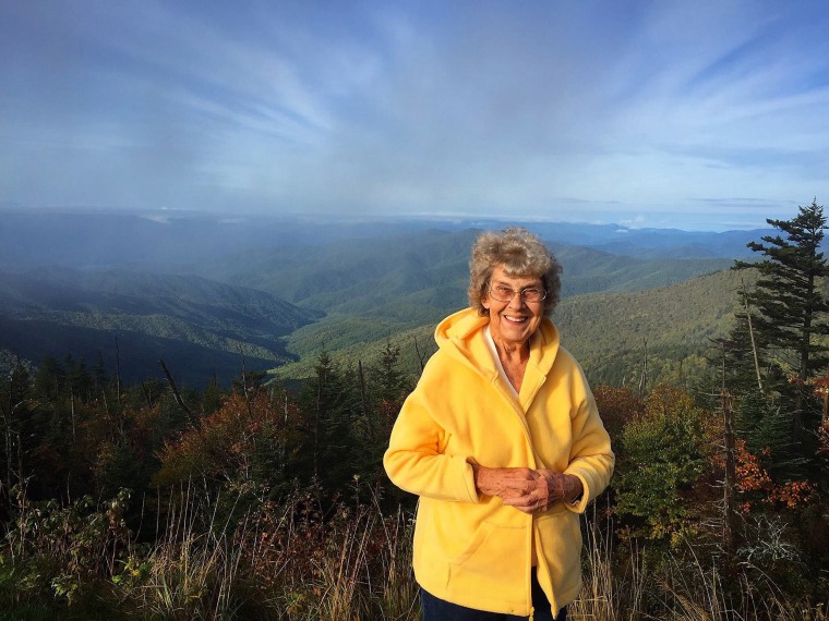 Grandma Joy at Great Smoky Mountains National Park.