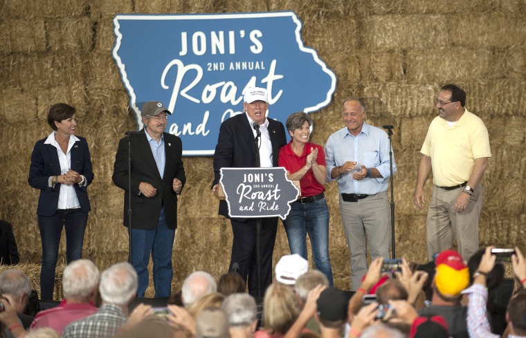 Donald Trump Attends Joni Ernst's Annual Roast And Ride In Des Moines