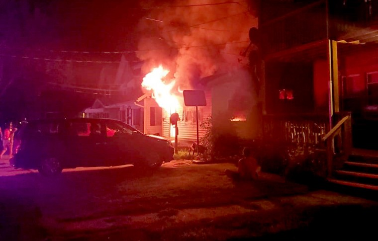 Image: A fire at a daycare in Erie, Pennsylvania, killed five on Aug. 11, 2019.