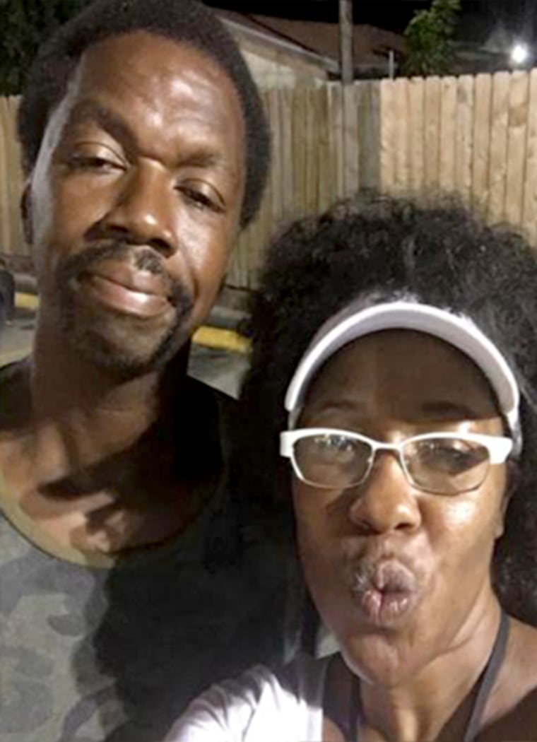 Image; Donald Neely and his sister, Tarannette, after being reunited on Aug. 5, 2019.