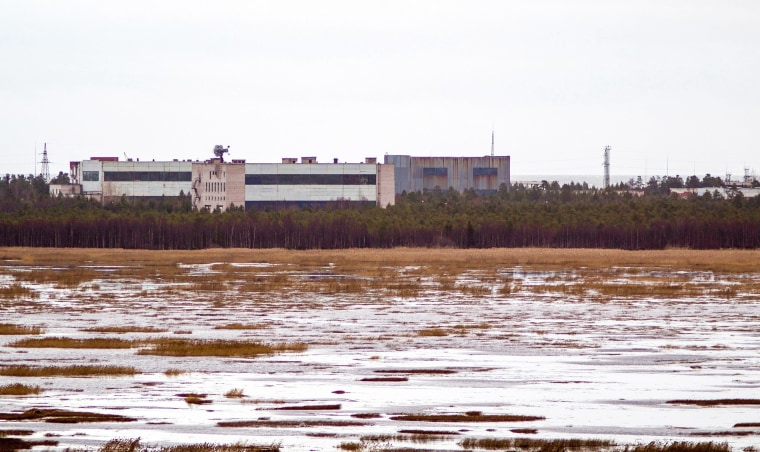 Image: A military base in the small town of Nyonoska in Arkhangelsk region.