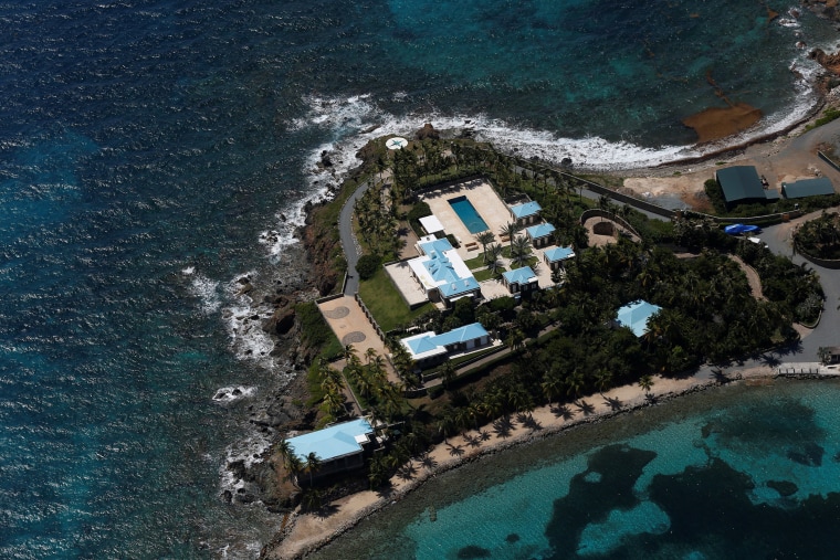 Image: Little St. James Island, one of the properties of financier Jeffrey Epstein, near Charlotte Amalie, St. Thomas, U.S. Virgin Islands