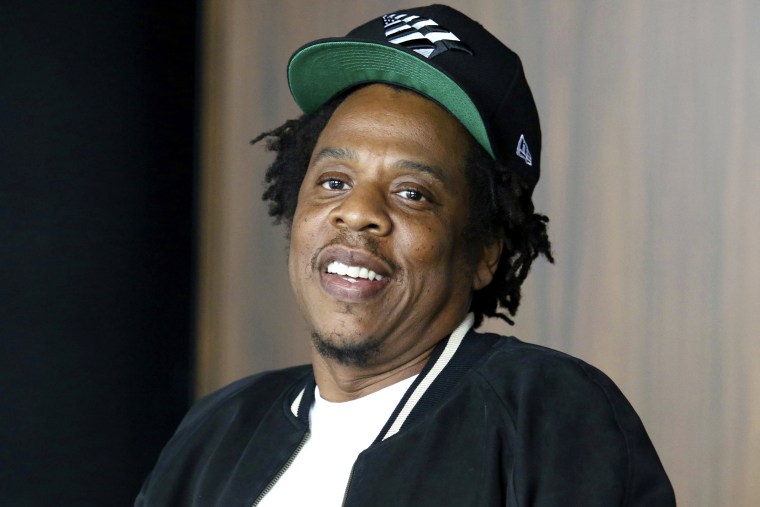 Image: Jay-Z speaks at a press conference in New York on July 23, 2019.