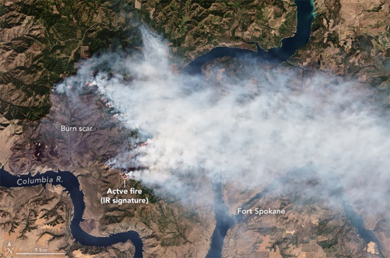 Image: Satellite view of a fire cloud