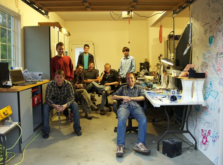 Image: Founding team In garage in 2012