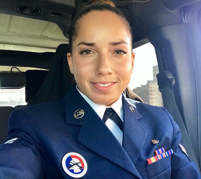 Xiara Mercado, a member of the Air Force stationed in Hawaii.