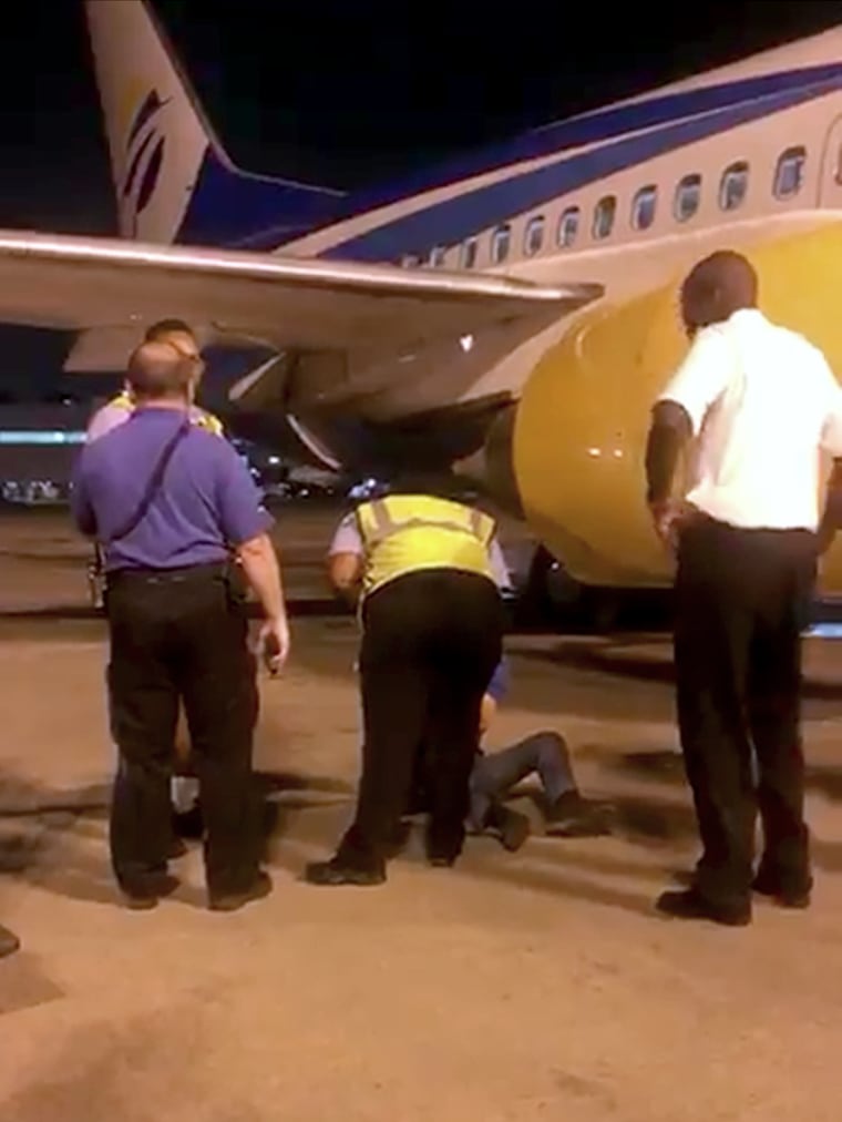 U.S. Customs and Border Protection (CBP) officers at Miami International Airport apprehended a 26-year-old Cuban man who attempted to evade detection in the belly of an aircraft arriving from Havana early morning on Aug. 16, 2019.