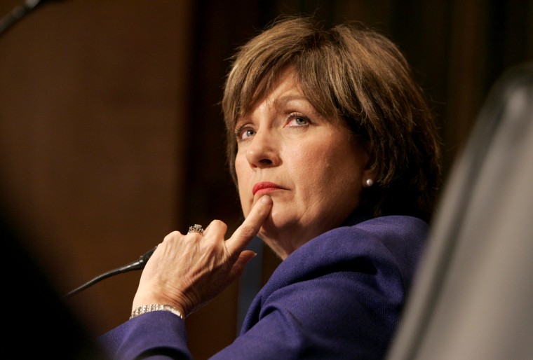 Imae: Gov. Kathleen Blanco testifies before a Senate hearing in 2005.