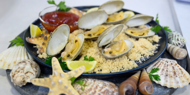 Adam Richman's Grilled Clams + Baked Clams + Bloody Mary Gazpacho
