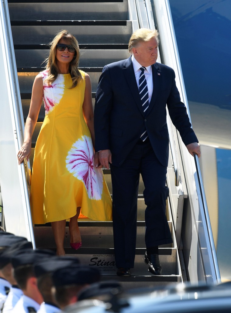 Melania trump's dress at the state dinner outlet tonight