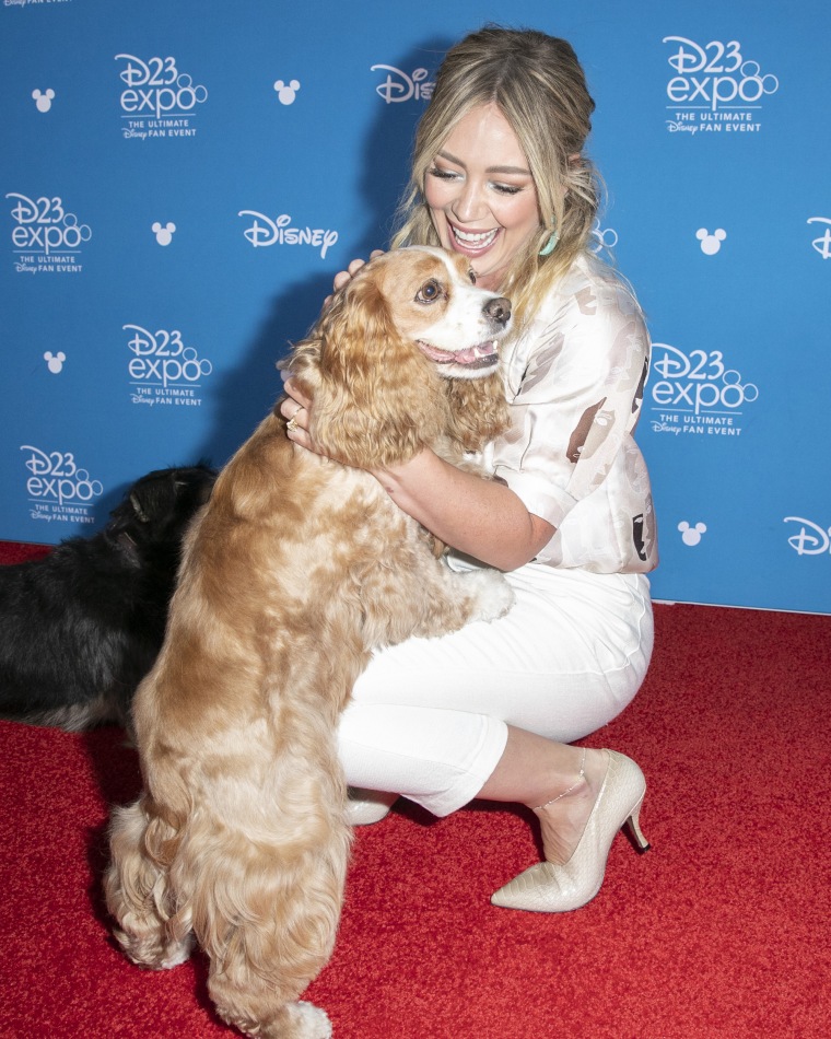 Hilary Duff with Rose and Monte from "Lady and the Tramp"