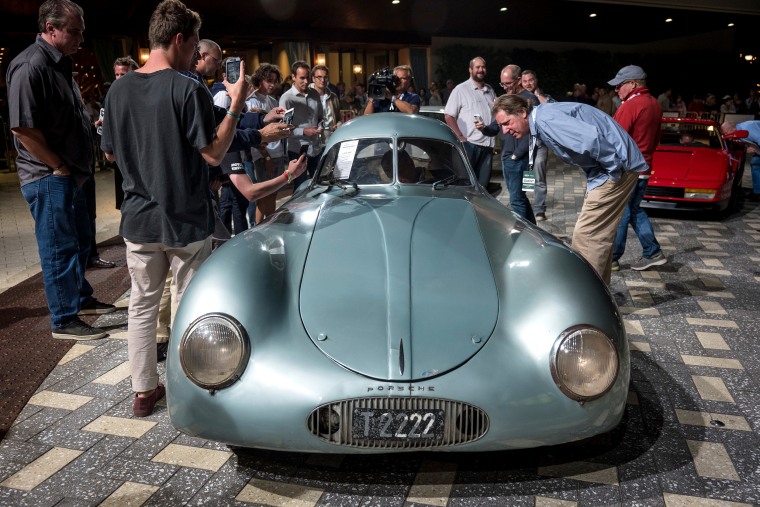 Image: The Porsche Type 64 coupe at the RM Sotheby's auction in Pebble Beach, Calif., on Aug. 17, 2019.