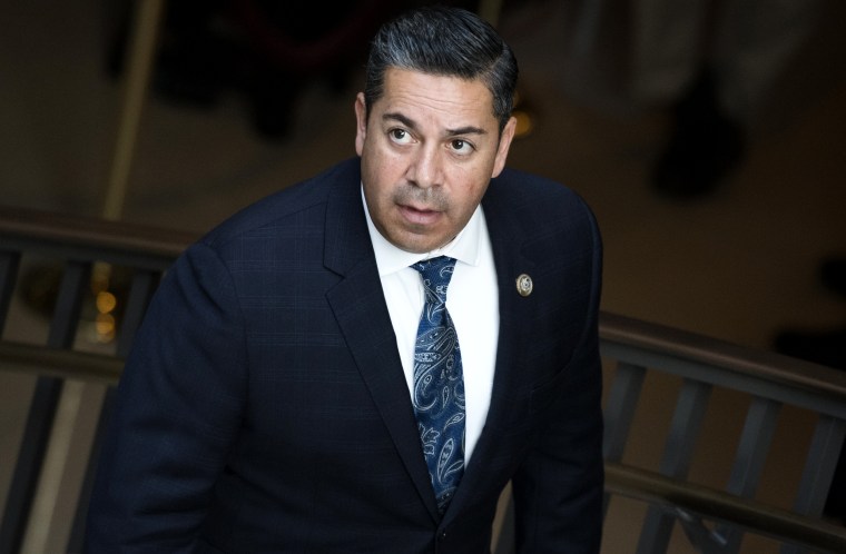 Image: Rep. Ben Ray Lujan, D-N.M., leaves a meeting at the Capitol on May 15, 2019.