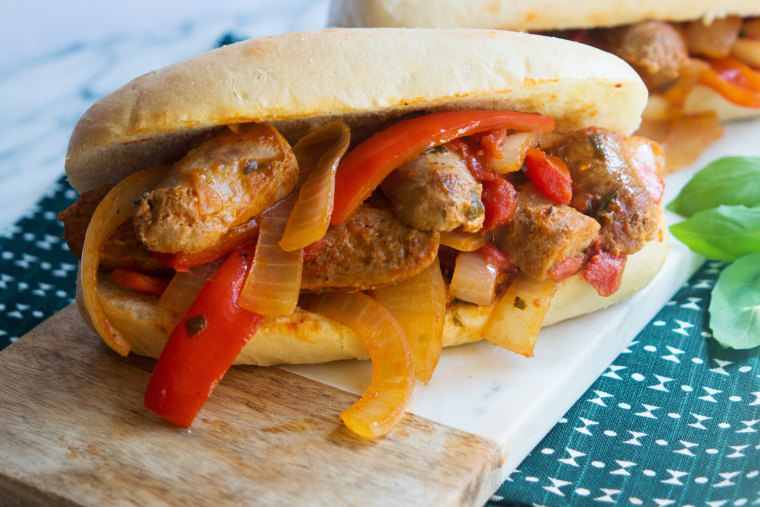Giada De Laurentiis' Italian Sausage, Peppers And Onions Sandwich