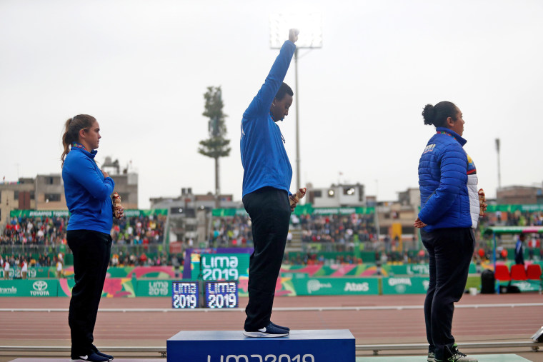 Image: TOPSHOT-PANAM-2019-ATHLETICS-BERRY-HAMMER