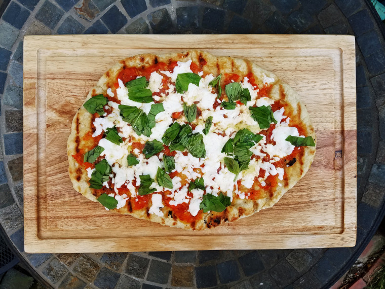Twice-Grilled Margherita Pizza
