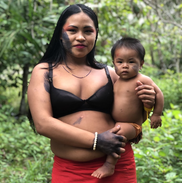 Chief Ajareaty Waiapi's daughter, Karota Waiapi, hopes to be chief someday like her mother.