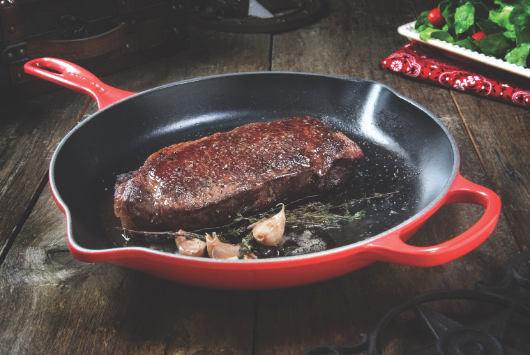 pan-seared strip steak