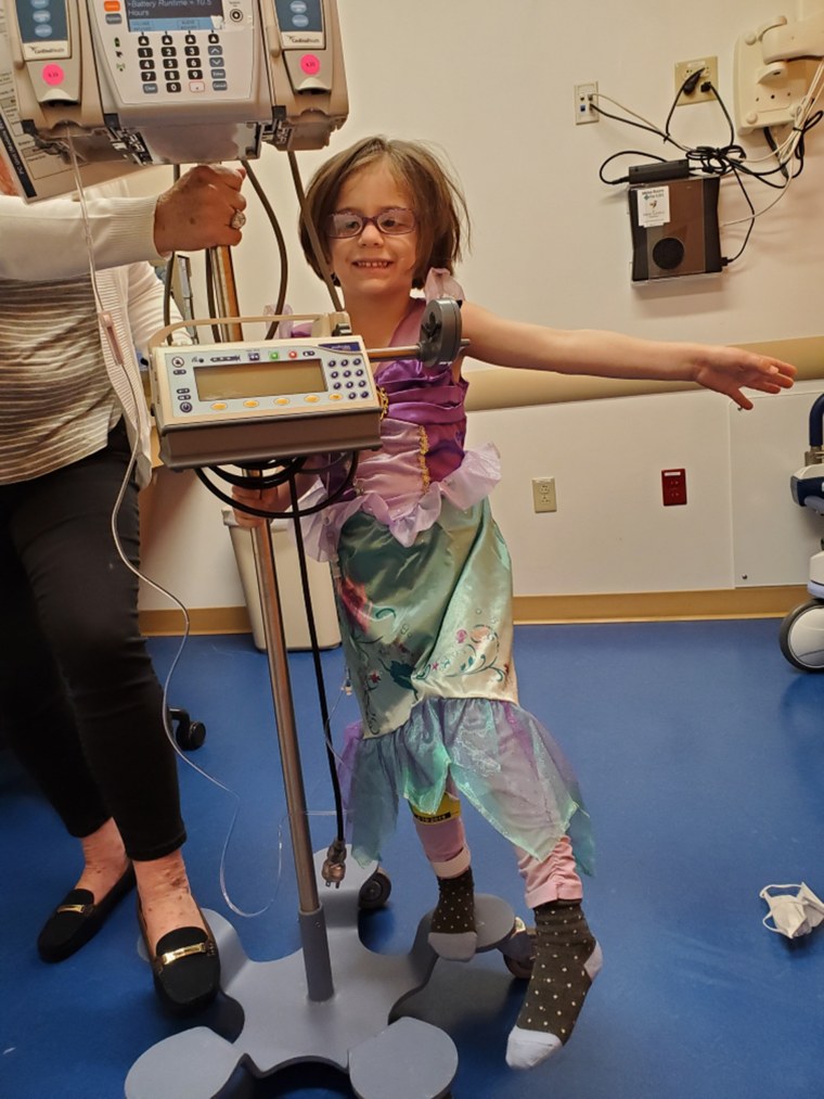 Lilli Durante's whimsical take on chemotherapy inspires other children at the clinic and her doctors and nurses. 
