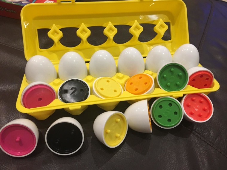 The eggs come in a variety of vibrant colors.