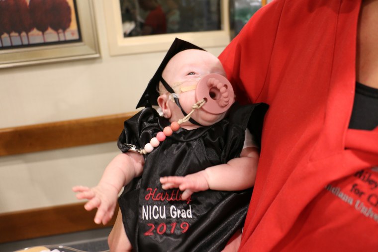Hartley Moon graduated from the NICU after an 134 day stay.