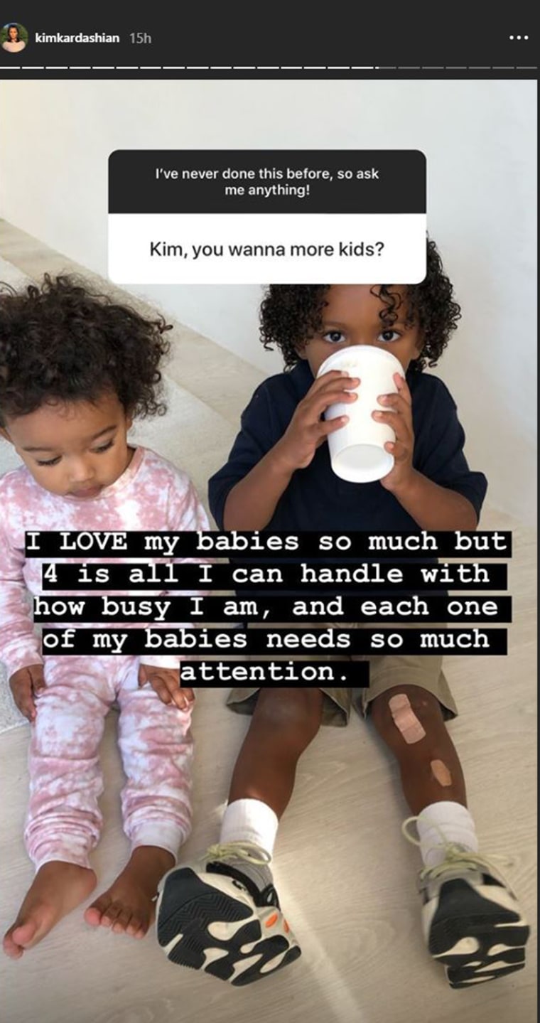 Kim K reveals why she won't be having more kids