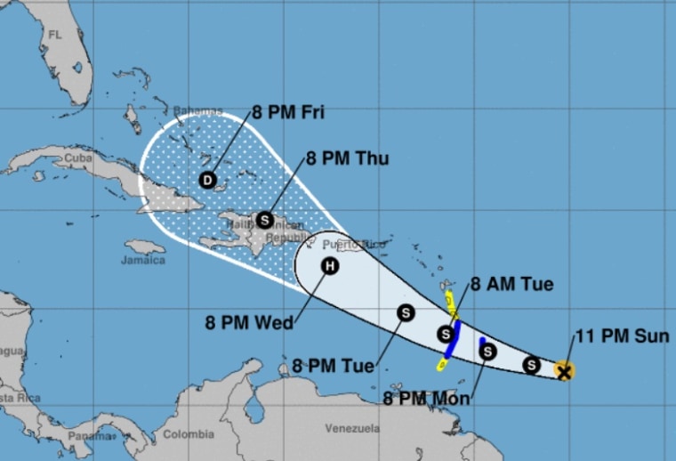 IMAGE: Tropical Storm Dorian forecast map