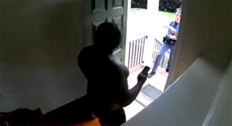 Image: Raleigh police detain homeowner
