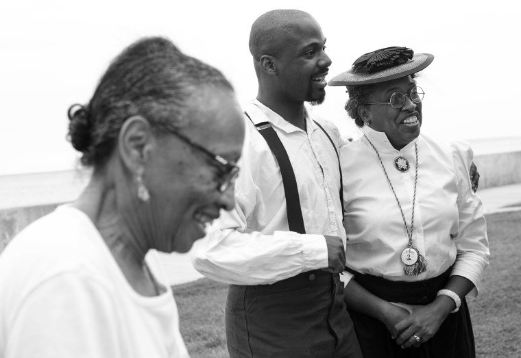 Image: Joseph Rogers, his grandmother Margaret Johnson Cason, and his mother Ajena Rogers