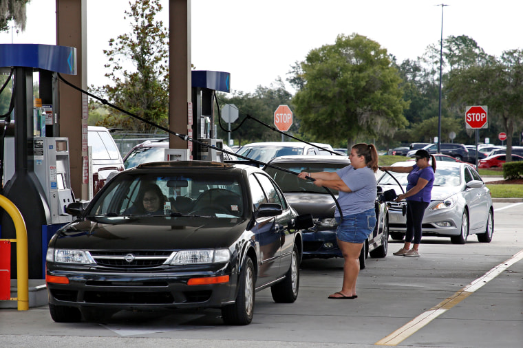 Image: Local residents get gas ahead of the arrival of Hurricane Dorian in Kissimmee