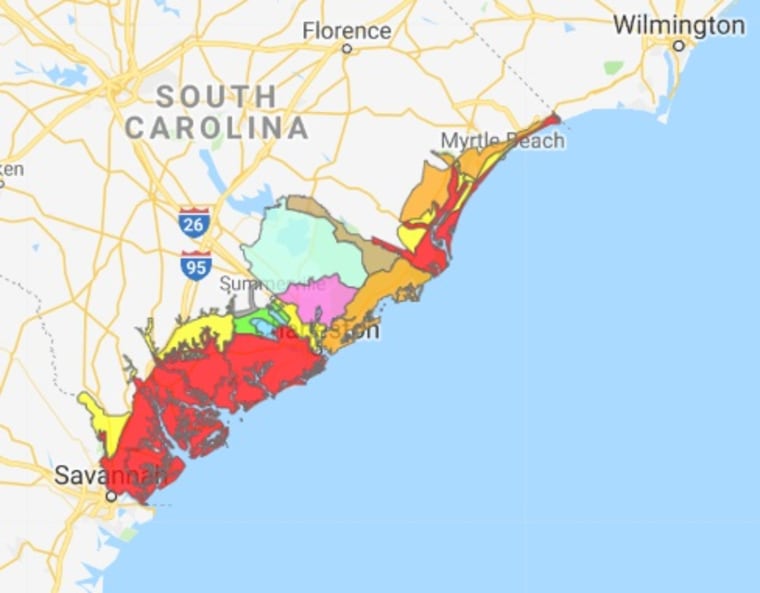 MAP: South Carolina evacuation map