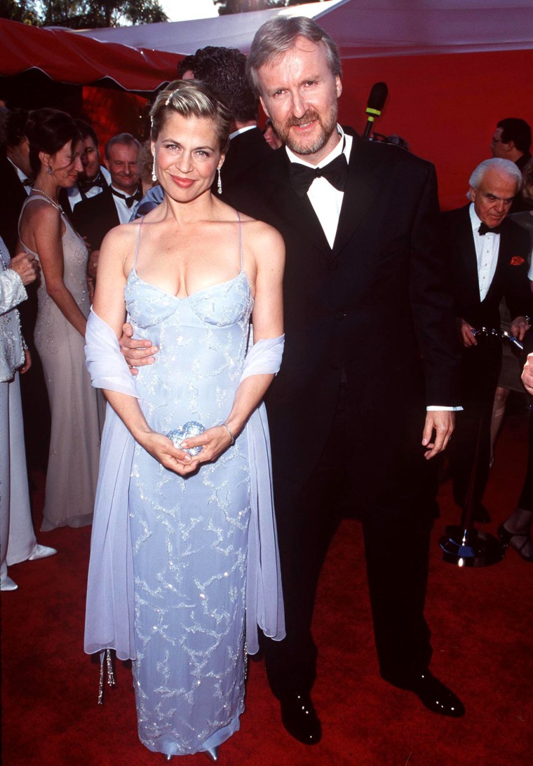 Linda Hamilton and James Cameron at the 70th Annual Academy Awards - Red Carpet