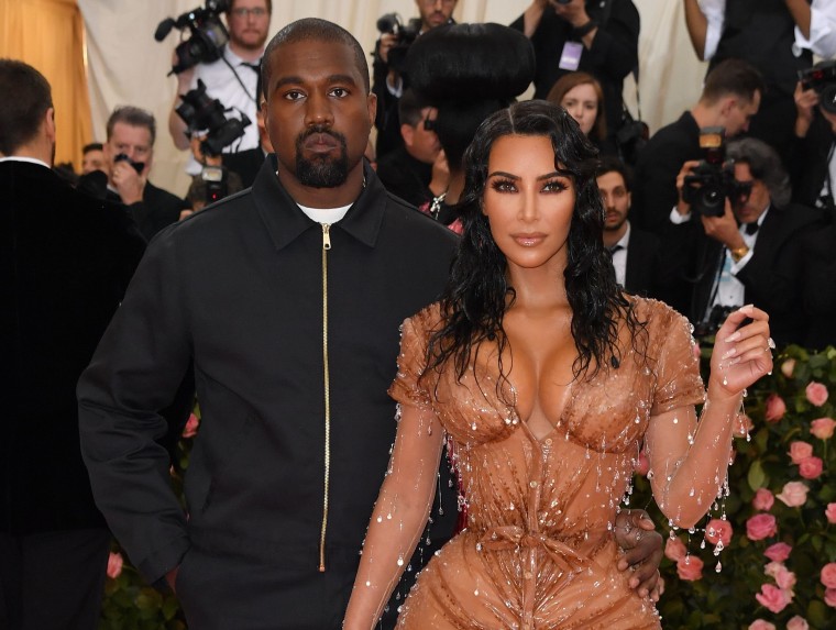 Kim Kardashian and Kanye West at the 2019 Met Gala 