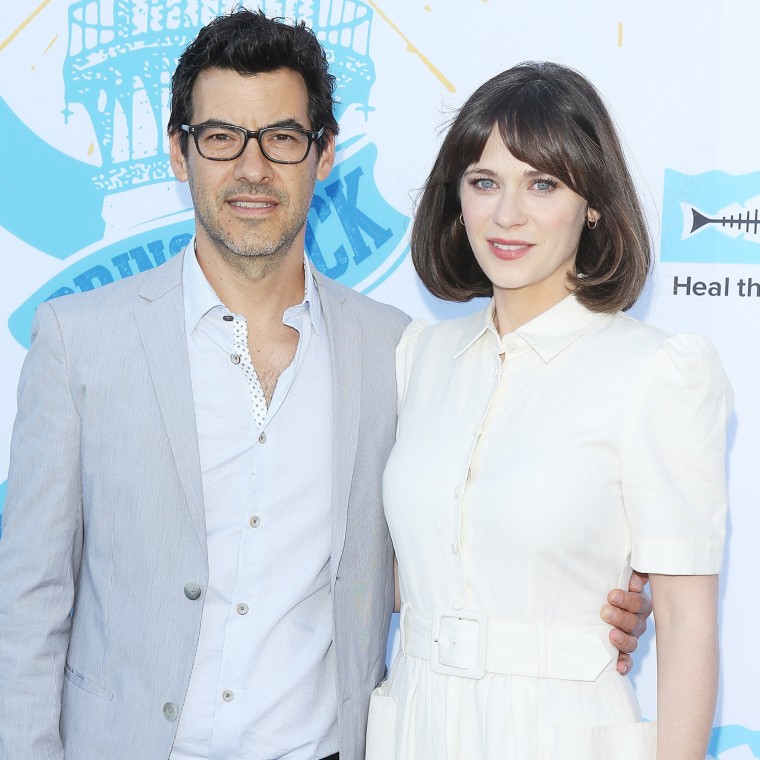 Jacob Pechenik and Zooey Deschanel at 2018 Heal The Bay's Bring Back The Beach Awards Gala 