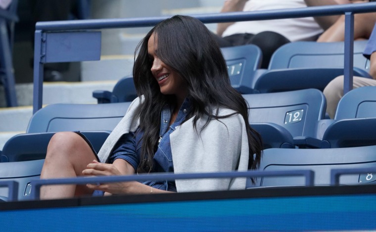 Meghan, Duchess of Sussex, watched Serena Williams play against Bianca Andreescu during the women's singles finals match at the 2019 U.S. Open.